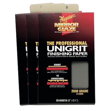 Meguiars Meguiar's Unigrit Finishing Paper, 2000 Grade S2025